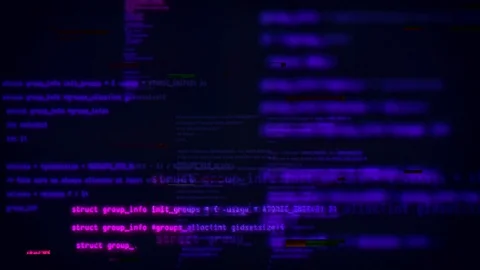 Glitch error. Blocks of abstract program code are written and moved in the Stock Footage 126014294