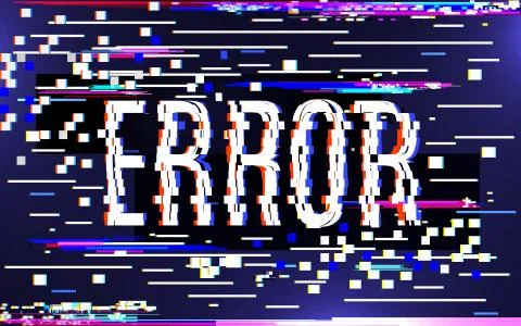 Glitch error concept. Colorful digital pixel noise. Television screen effect 스톡 일러스트