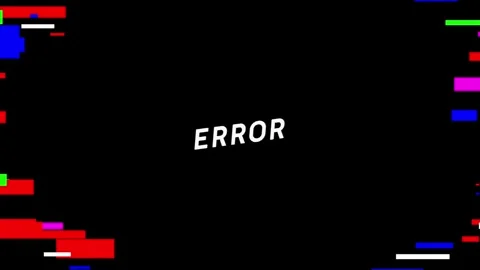 Glitch Error Screen Animation VHS Style Distortion Effect Retro error screen ani Stock Footage 309980640
