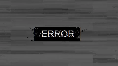Glitch Error Text Animation on Dark Background Stock Footage 330985414