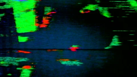 Glitch Error Video Damage. Signal Noise. System error. Unique Design. Bad signal Video stock 158199240