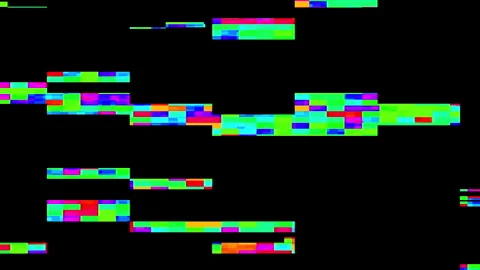 Glitch Error Video Damage. Visual video effects stripes background, tv screen Stock Footage 253703216
