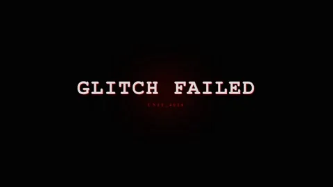 Glitch Failed Screen Message Red Glitch Effect on Black Background Stock Footage 331568151