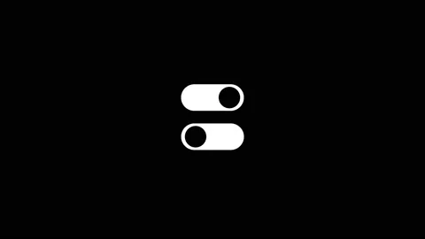 Glitch function switch icon on black background. 스톡 동영상 170691488