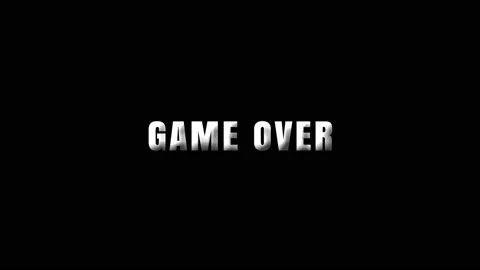 Glitch game over text title Stock Footage 94957105