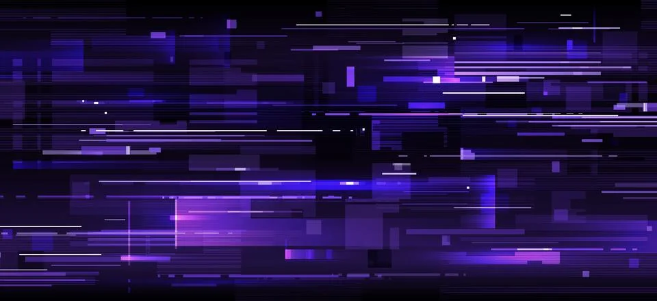 Glitch game screen background with distortion Stock Illustration