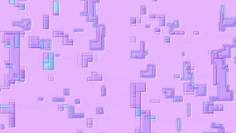 Glitch Geometric Background Motion Pink Abstract Block Evolution Stock Footage 300049192