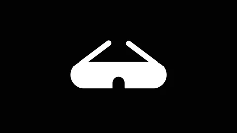 Glitch glasses icon on black background. Video stock 169454983