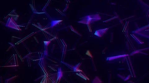 Glitch global network connections. Abstract neural networks in cyberspace. Stock-Footage 272592585