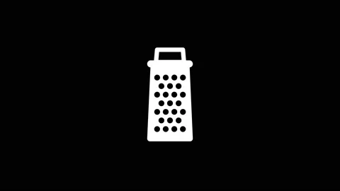 Glitch grater icon on black background. Stock Footage 170322550