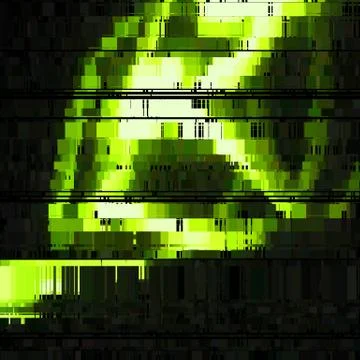 Glitch Green Abstract Background Stock Illustration