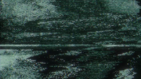 Glitch Green Screen Pixel Noise Distorted Digital Background for Cyberpunk Stock Footage 330647378