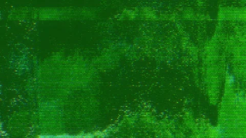 Glitch Green Screen Pixel Noise Distorted Digital Background for Cyberpunk Stock Footage 330712409