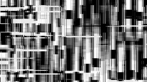Glitch grunge texture background abstract black and white pattern geometric e Stock Footage 313297723