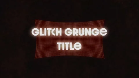 Glitch Grunge Title Stock After Effects