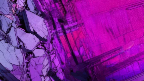 Glitch-heavy display system for cinematic tech themes Stock Footage 309538134