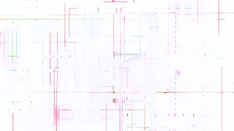 Glitch Hi-Tech Abstract Geometric Pattern Futuristic Seamless Visuals Stock Footage 315416471