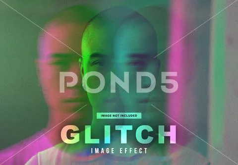 Glitch Image Effect PSD Template
