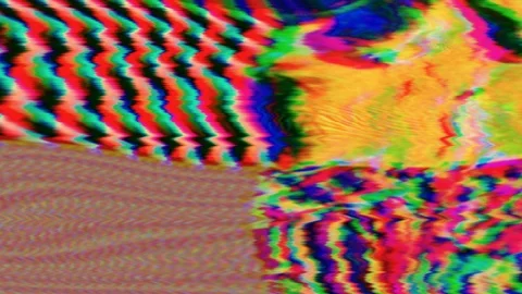 Glitch imitation dynamic sci-fi elegant iridescent pattern, background. Old tape Stock Footage 121288397
