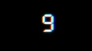 Glitch Interference Countdown Numbers From 10 To 1 New Dynamic Holiday Retro Stock Footage