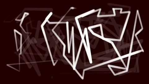 Glitch interference in the form of white chaotic broken lines. Thick white lines Stock Footage 329390704