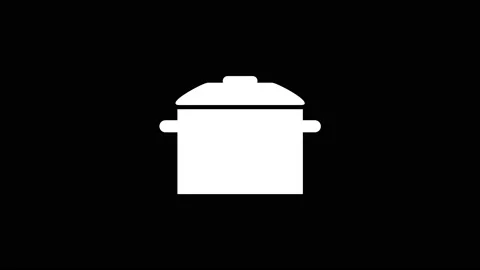 Glitch kitchen bath icon on black background. Stock Footage 169872447