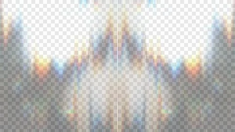 Glitch light leak effect highlight glare holographic lens flare transparent Stock Illustration