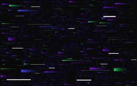 Glitch lines. Dynamic abstract noise. Horizontal color shapes. Futuristic m.. Stock Illustration