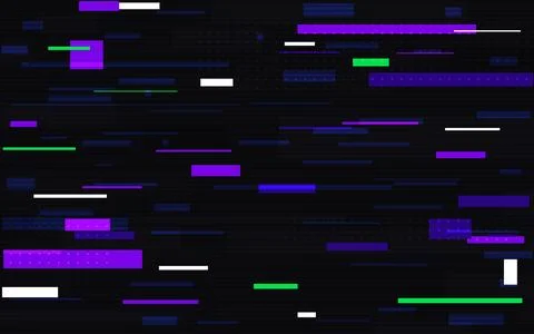 Glitch lines. Hi Tech speed background. Digital neon stripes. Abstract motion Stock Illustration