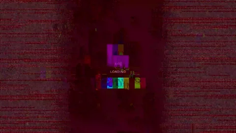 Glitch Loading Icons with System Error and Data Corruption Effect Stock Footage 339875631