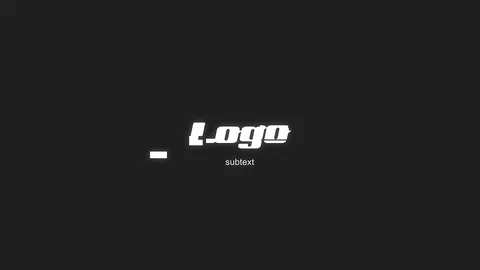 Glitch Logo After Effects stock