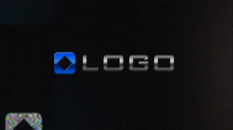 Glitch Logo and Noisy Text Title Distorted Intro Animation 스톡 After Effects