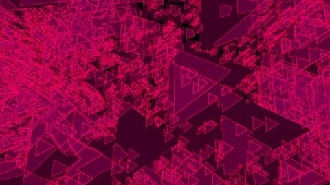 Glitch-like Malfunction Pattern Geometric Rotation Triangle Red Stock Footage 313709895