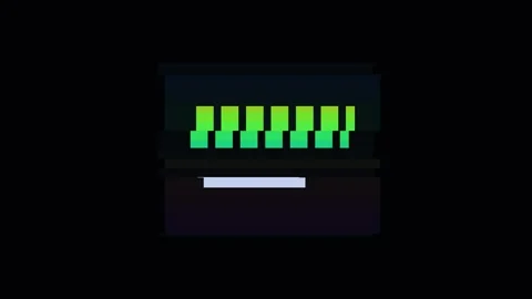 Glitch mask typography reveal with motion graphics and Vídeos de archivo 342347679