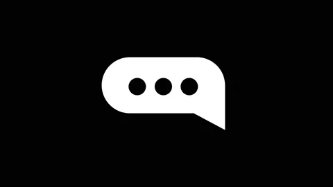 Glitch message set icon on black background. Stock Footage 169455719