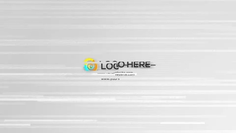 Glitch Minimal Logo V2 Stock After Effects
