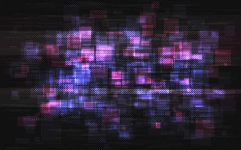 Glitch neon background. Digital overlay texture with bright elements. Cyberpunk Stock Illustration