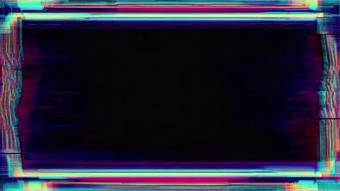 Glitch neon frame border with black copy space for text overlay, hand drawn.. Stockbeeldmateriaal 342045309