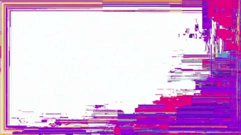 Glitch neon frame border with copy space text overlay, digital stop motion .. Stockbeeldmateriaal 342045198