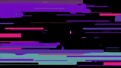 Glitch neon horizontal bars sliding across black background seamless loop h.. Stock Footage 339791363