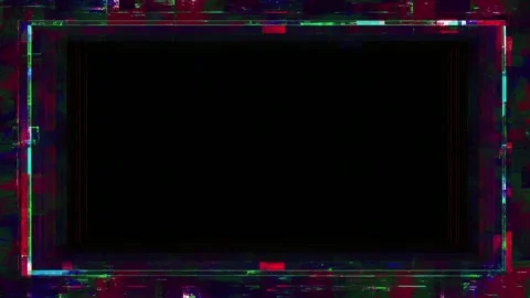 Glitch neon rectangular frame border with copy space text overlay seamless lo 스톡 동영상 342043294