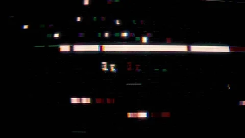 Glitch Noise Distortion Retro Screen Overlay Cyber Network Effect Stock Footage 286364682