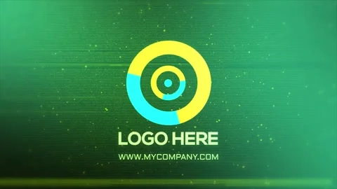Glitch Noise Logo 库存 After Effects