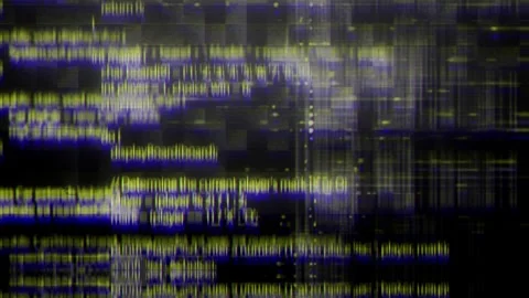 Glitch noise program code computer monitor screen video loop Stock Footage 263954420
