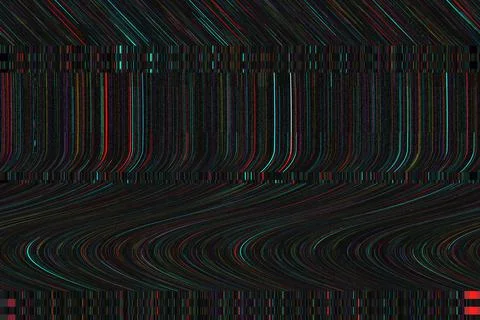 Glitch Noise psychedelic background Old TV screen error Digital pixel noise Stock Illustration