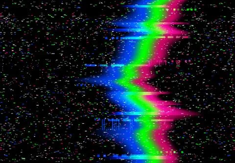 Glitch noise on screen, pixel digital, VHS effect 스톡 일러스트