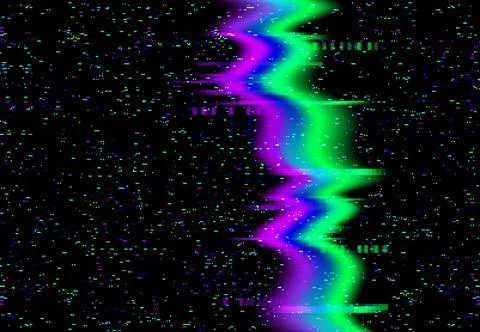 Glitch noise, TV screen pixels, digital VHS effect 스톡 일러스트