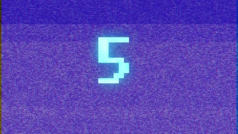 Glitch old timer,animation from 10 to 0 seconds for video and film projects Stock Footage 302755769