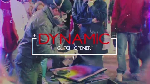 Glitch Opener Stockmateriaal After Effects