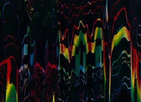 Glitch overlay digital distortion texture waves Illustrazione stock